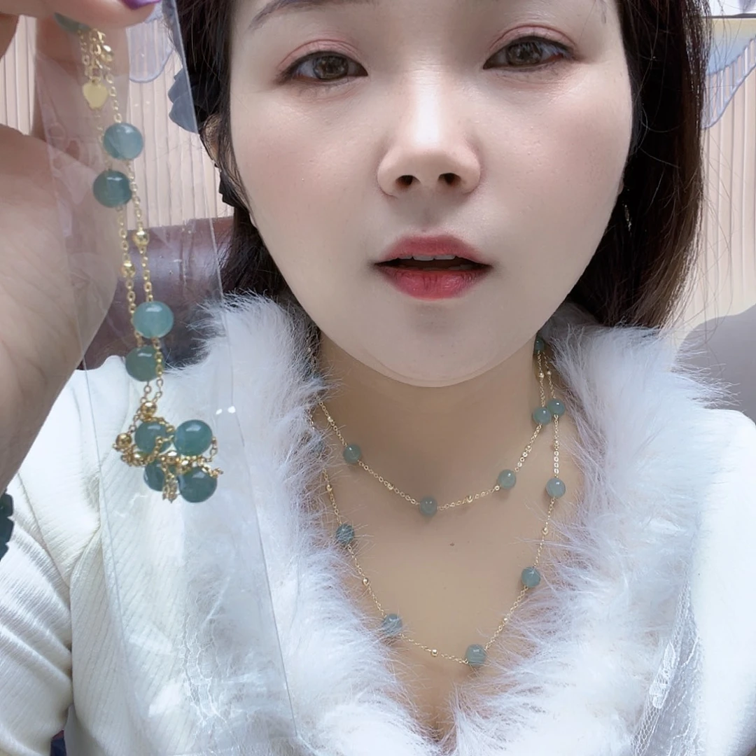 翡翠未镶嵌颈饰项链