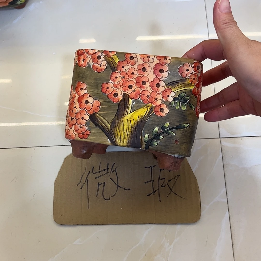 景德镇炫彩手绘口12*12高11.5