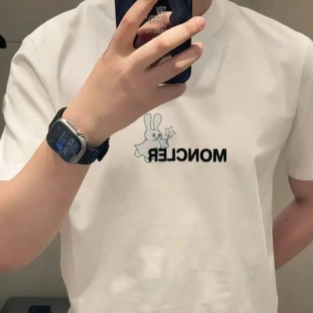 全新未使用 MONCLER 蒙口盟可睐GENIUS x FRGMT联名款白色短袖T恤
