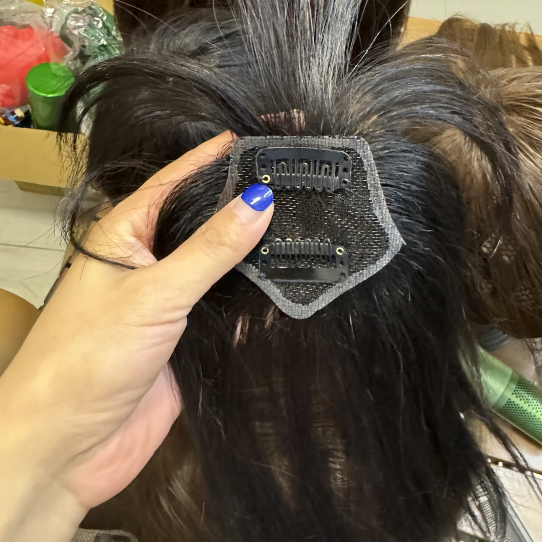 2孤品 假发无痕全真发补发片遮白发增发量