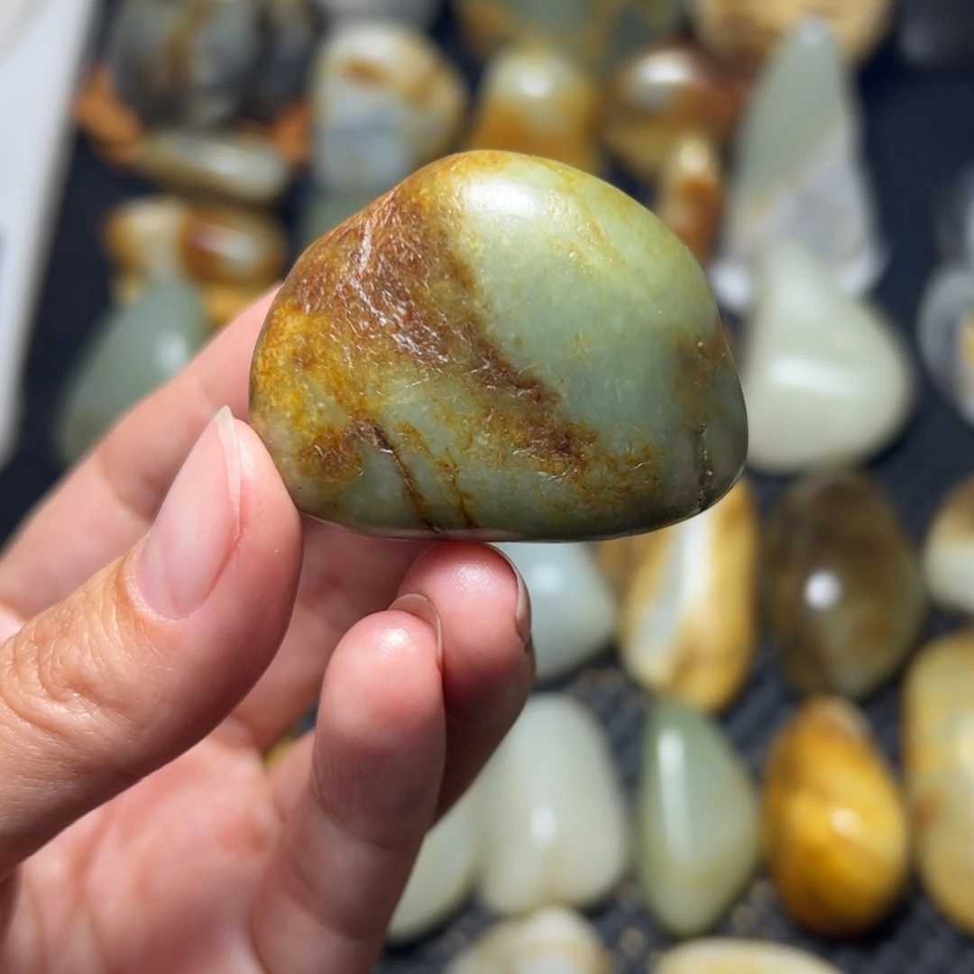 和田玉未镶嵌挂件B64