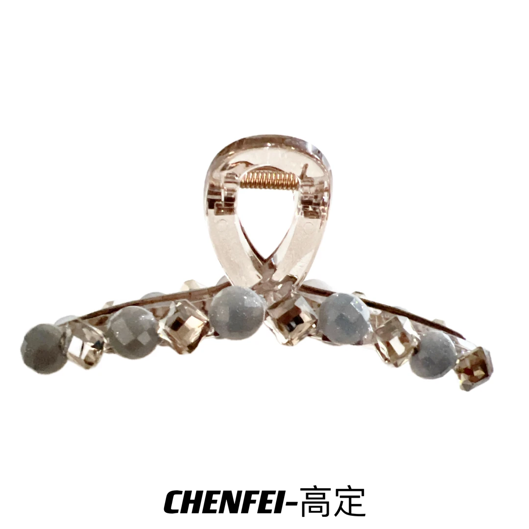 韩式轻奢中号发夹女后脑勺盘发抓夹半扎发发卡百搭鲨鱼夹发抓2160