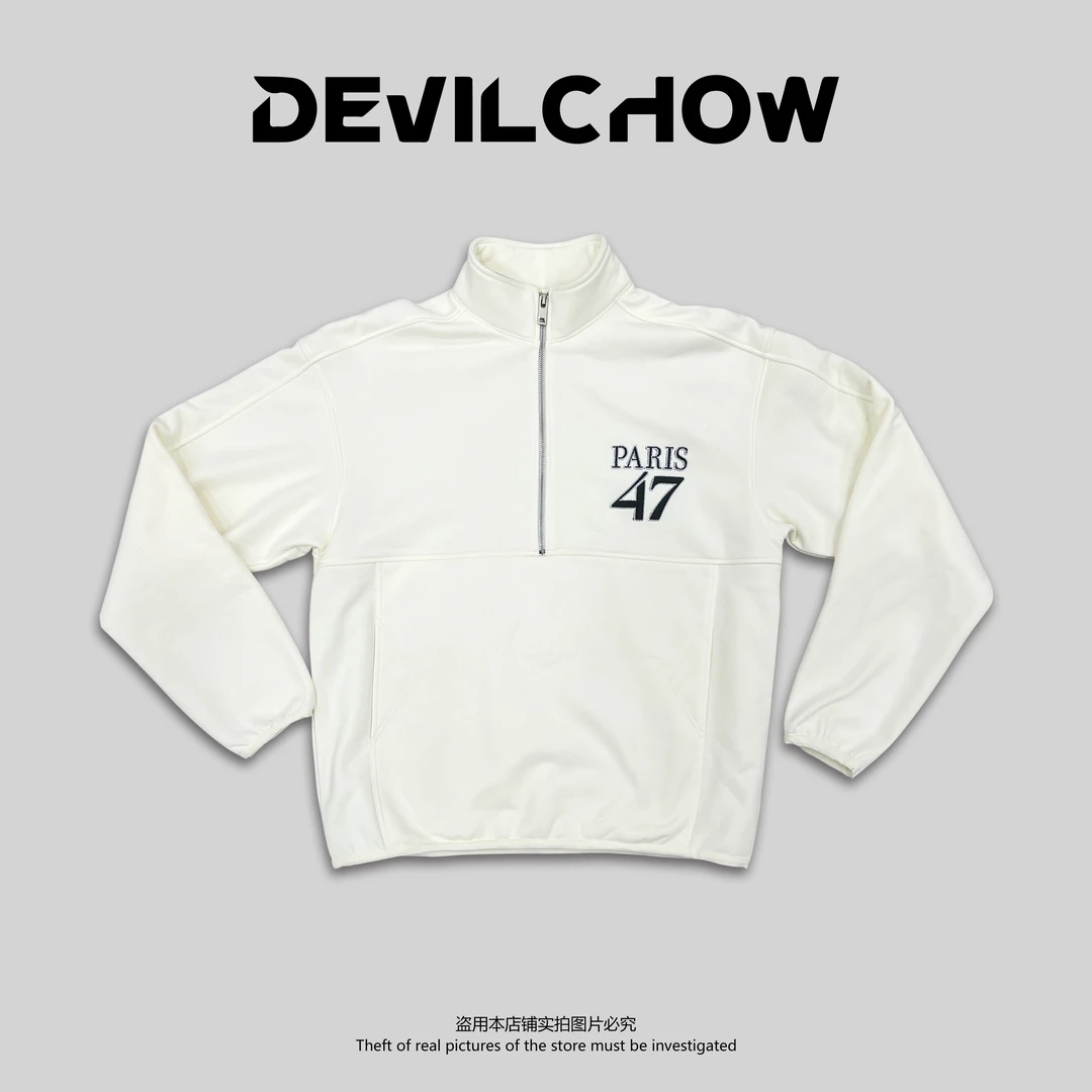 舟舟 【立领开襟抓绒卫衣】卫衣秋冬设计感休闲百搭时尚长袖B24