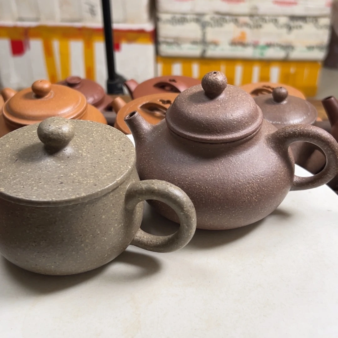 菩***提茶壶紫砂五彩段泥容天200
