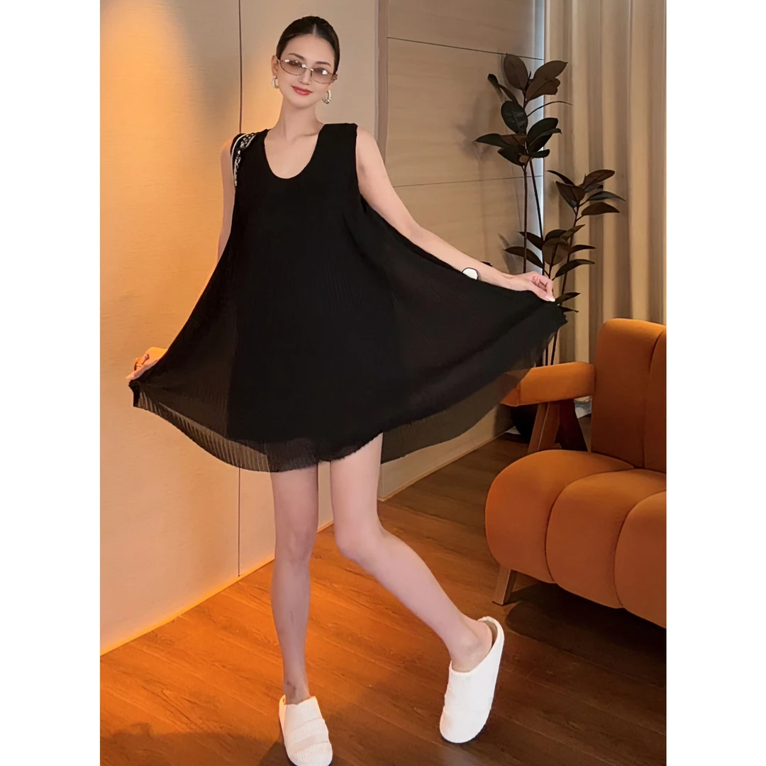 紫紫  线条美学  重工压褶减龄连衣裙ZD05LZYL422