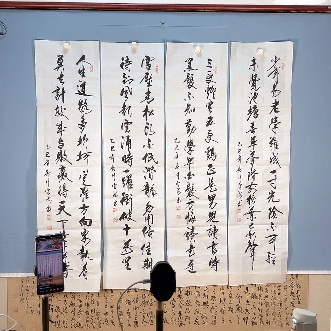国画185 牡丹花鸟等多种图案构成一体