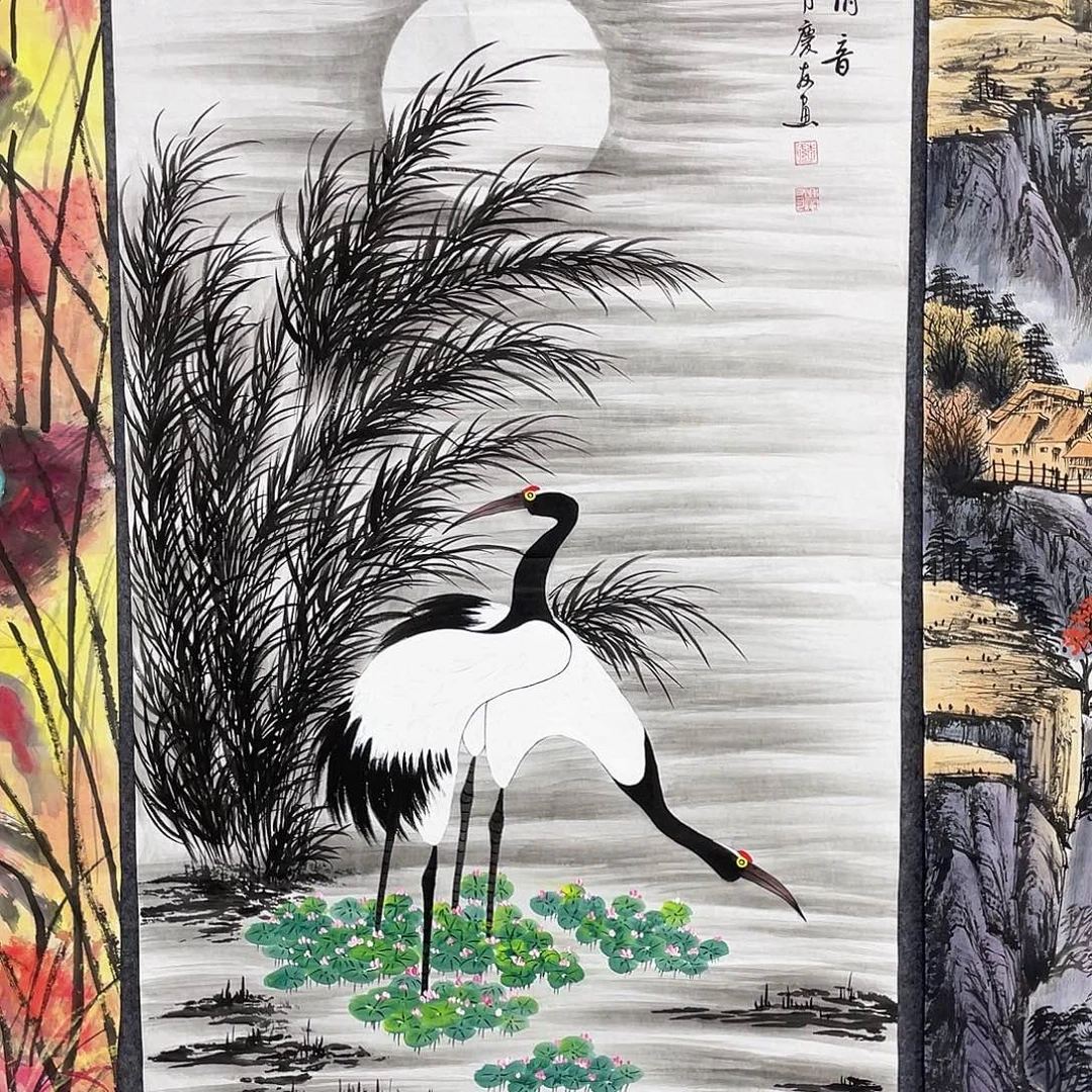 国画作品小姐姐放漏…