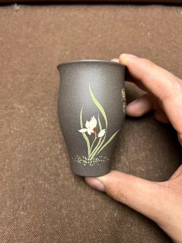 宜兴紫砂主人杯青灰段60cc