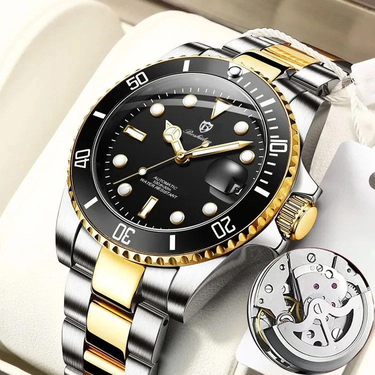 高端商务水鬼系列四色合集夜光防水日历男表9113G专属