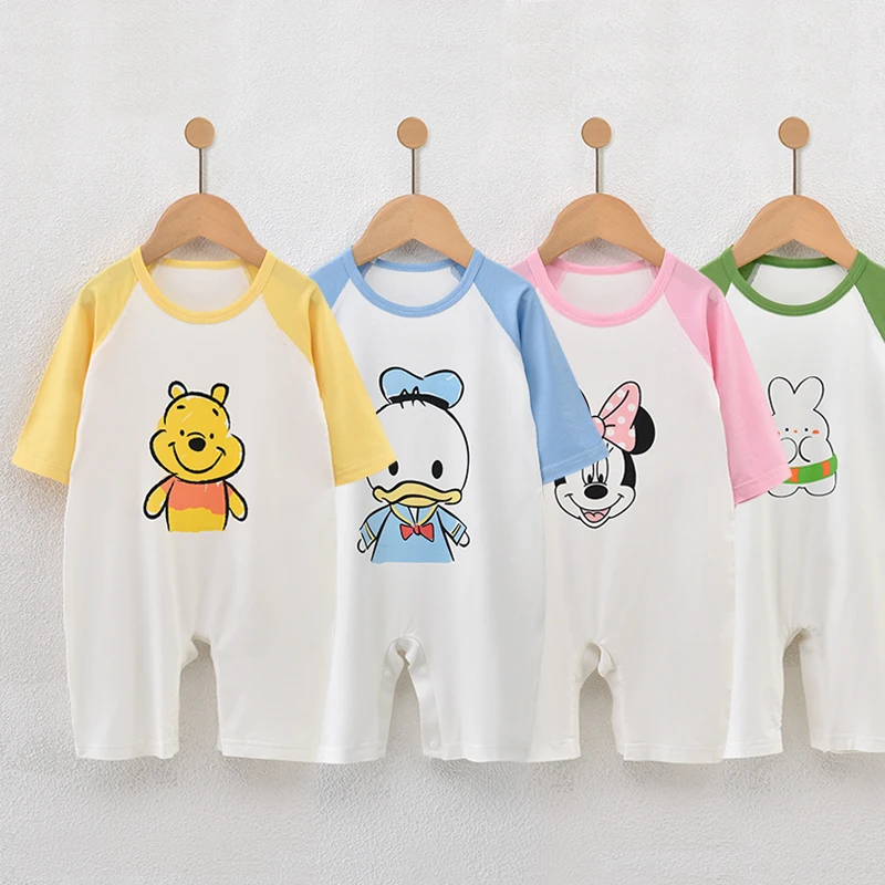 婴儿连体衣夏季薄款长袖哈衣宝宝空调服爬服新生儿衣服夏装外穿