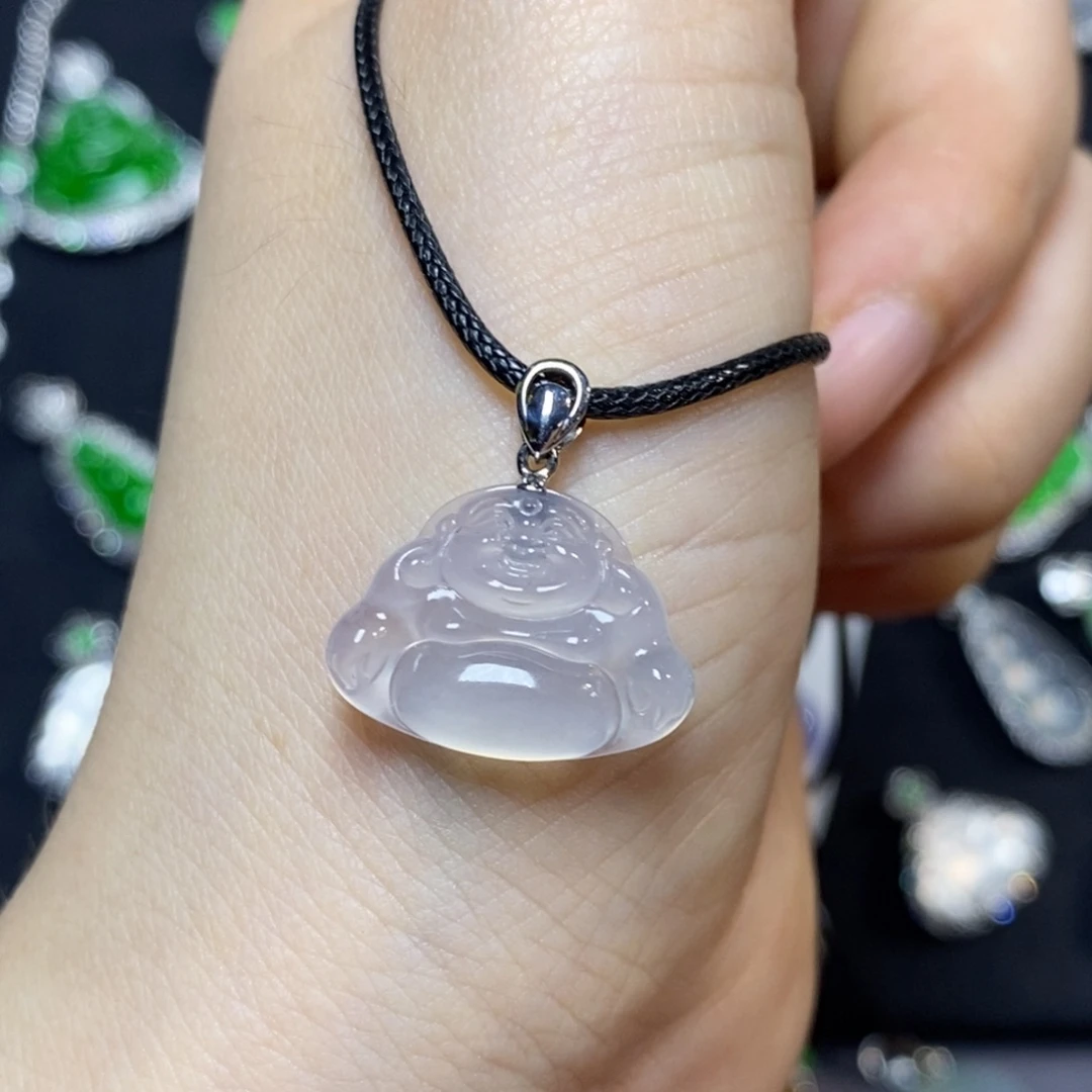 翡翠18K金镶嵌吊坠(不含链)佛