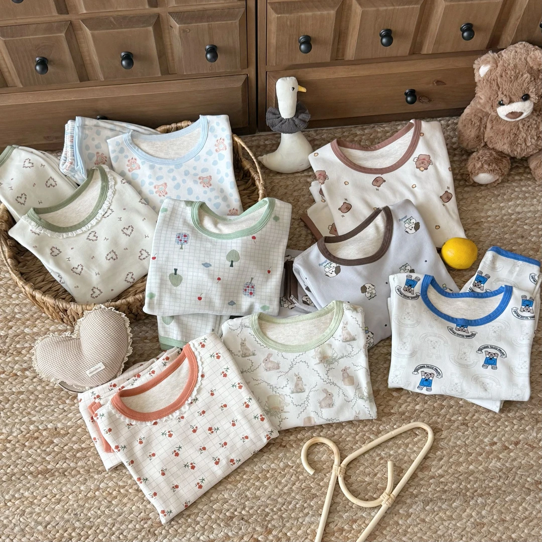 【10A抗菌】无骨满花羊毛蚕丝男女宝秋衣秋裤中大童秋季家居服套装t