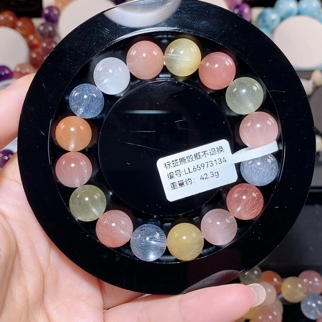 水晶手链未镶嵌彩兔毛手链12.3