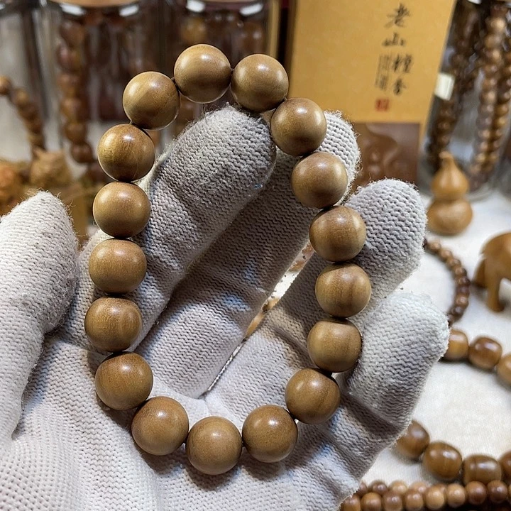 檀香木手串/手链老山檀香1.2奶香甜