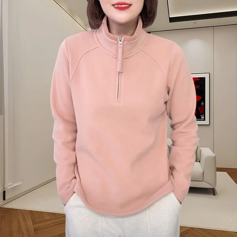 COS MOCO UR大码女装拉链立领长袖减龄加厚卫衣春季新款显瘦套