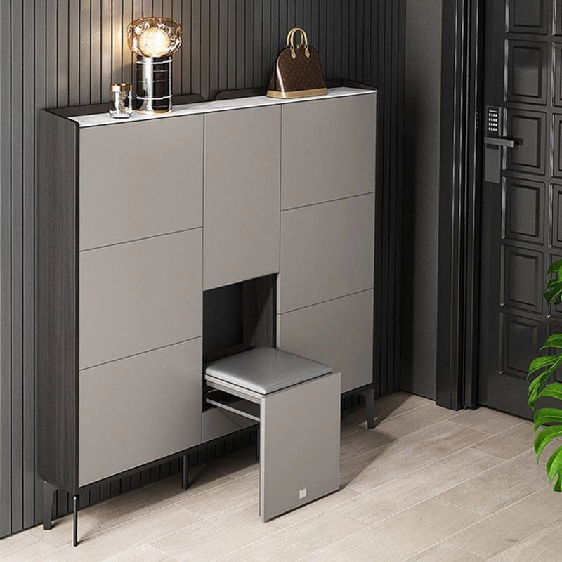 超薄轻奢极简翻斗鞋柜现代小户型靠墙大容量家用入户门口玄关一体