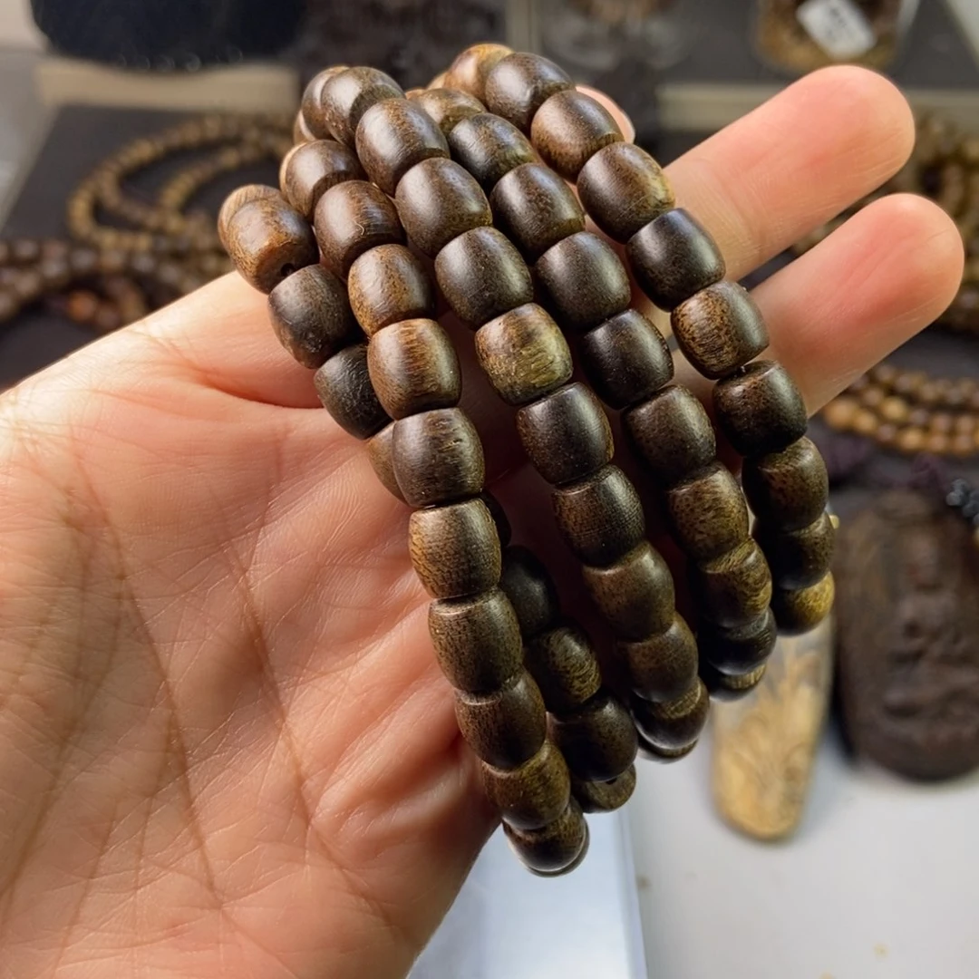 沉香手串懒越南芽庄白