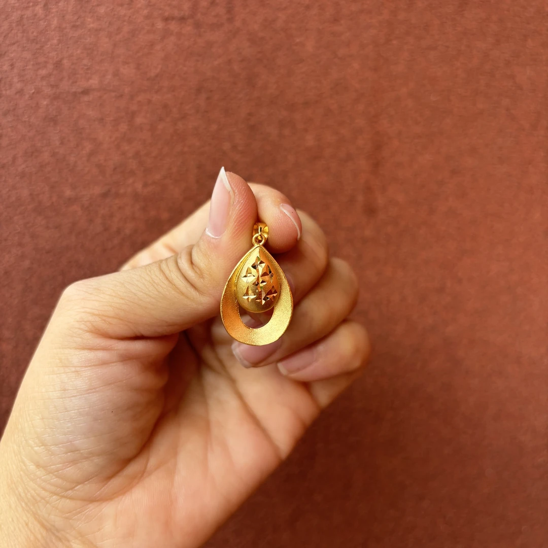 337-精工椭圆吊坠