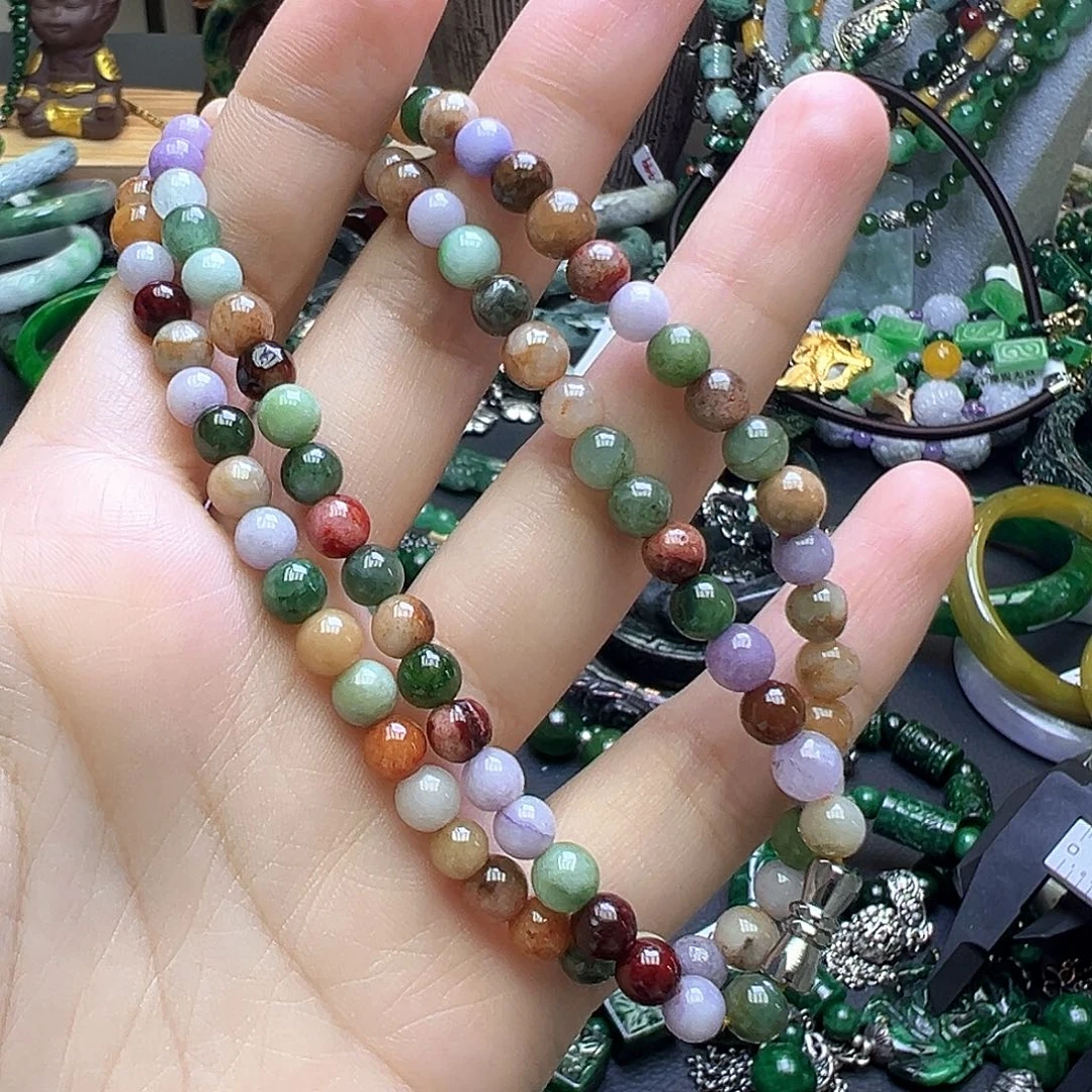 安***安翡翠未镶嵌手链39.9