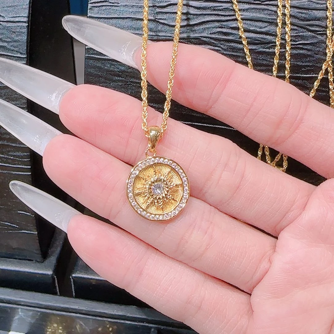 锆石铜合金925银项链