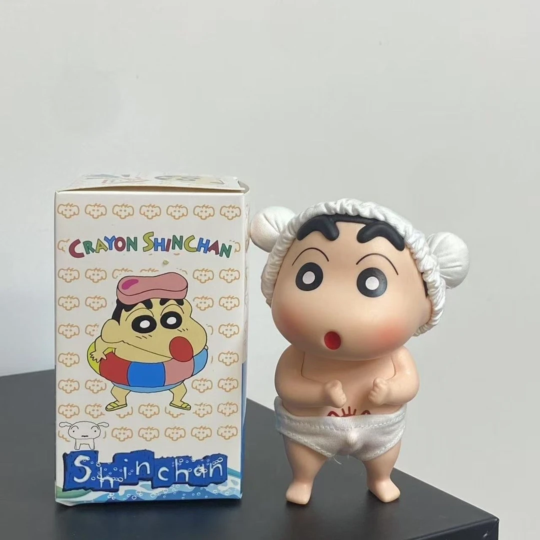 洗澡小新浴室摆件蜡笔小新玩具PVC全实心公玩具手办潮玩装饰可爱
