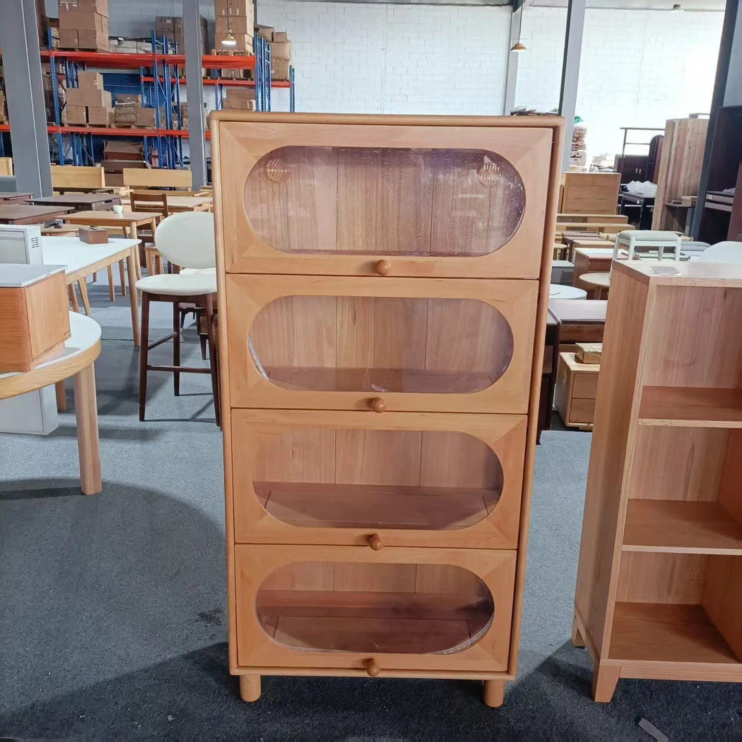 750*320*1497mm微瑕榉木儿童书柜边柜格子柜小书柜