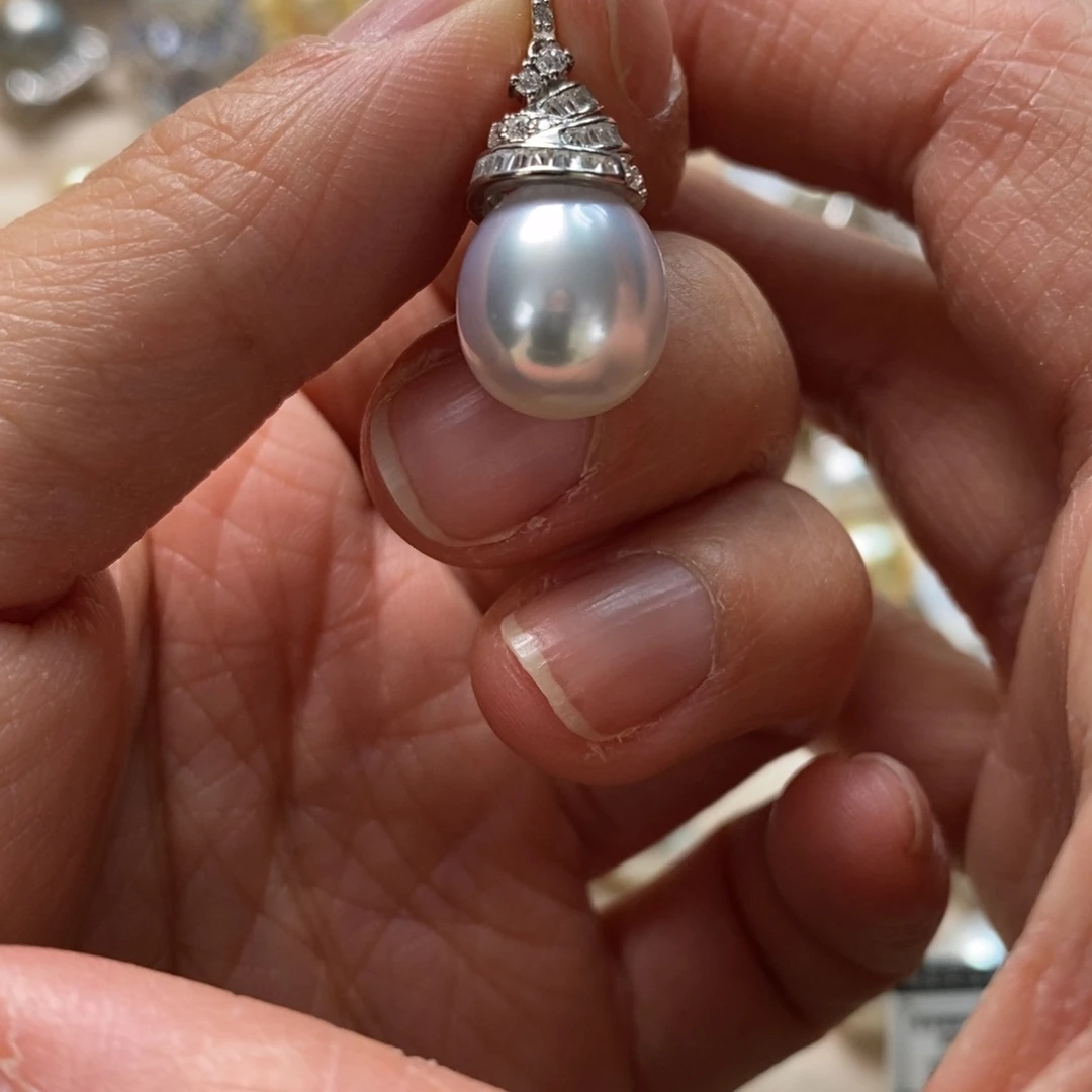 海水珍珠颈饰银S925镶嵌