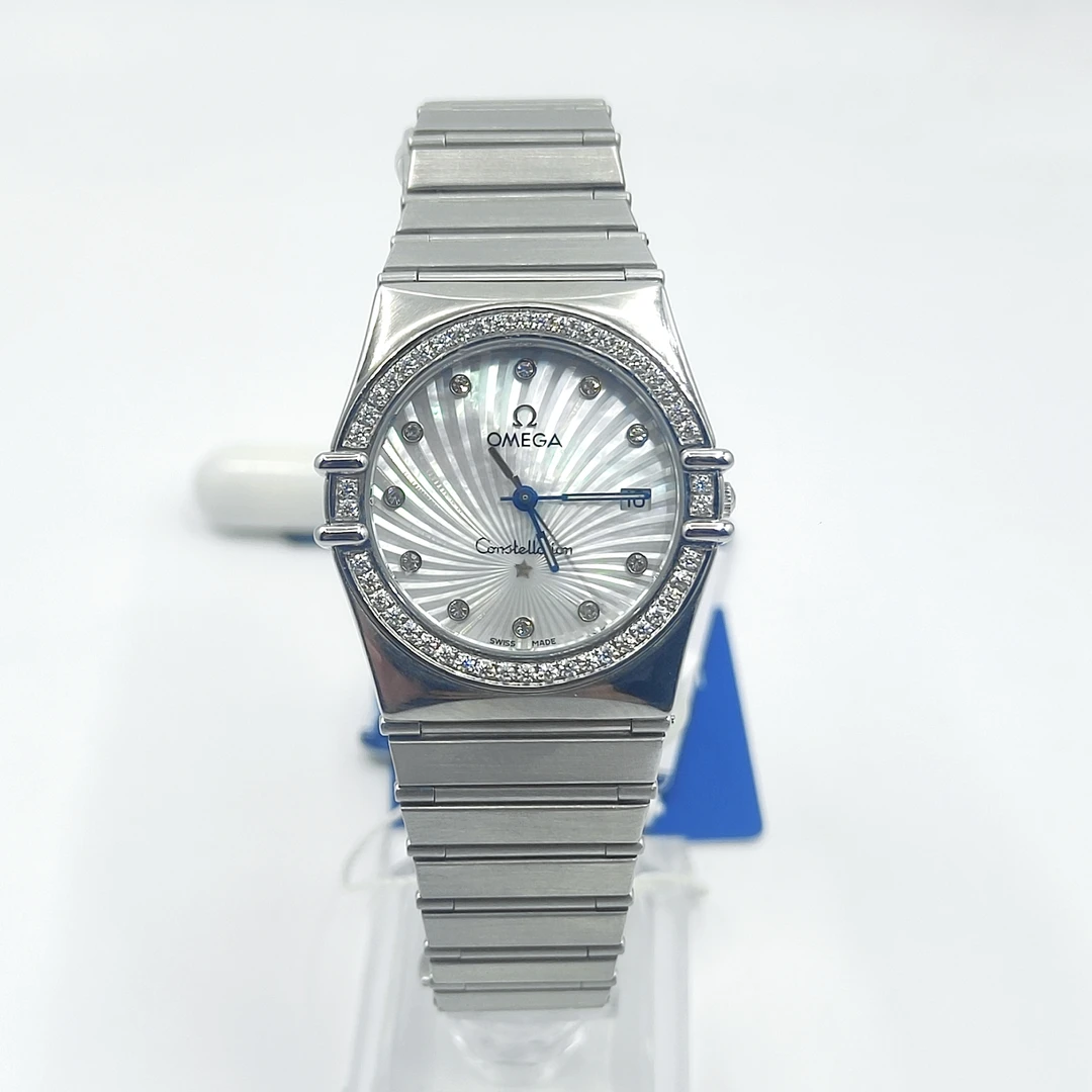 95新 Omega/欧米茄 75059/星座女士石英腕表/32盘/后配盘/钻圈