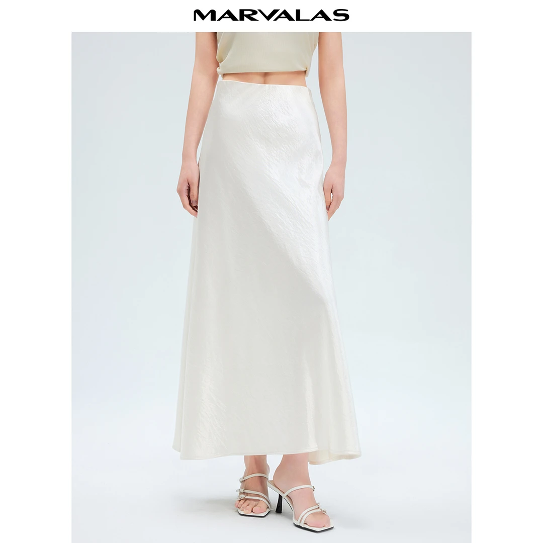 【芊芊专属】曼德诗半身裙夏季新款高腰A字裙152S0039