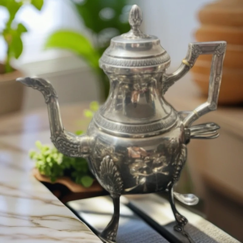 欧洲回流旧物西洋古物镀银茶壶，奶壶，咖啡壶家居摆件