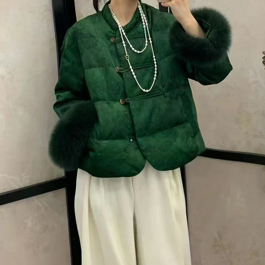 『碟家』新中式保暖气质羽绒外套199