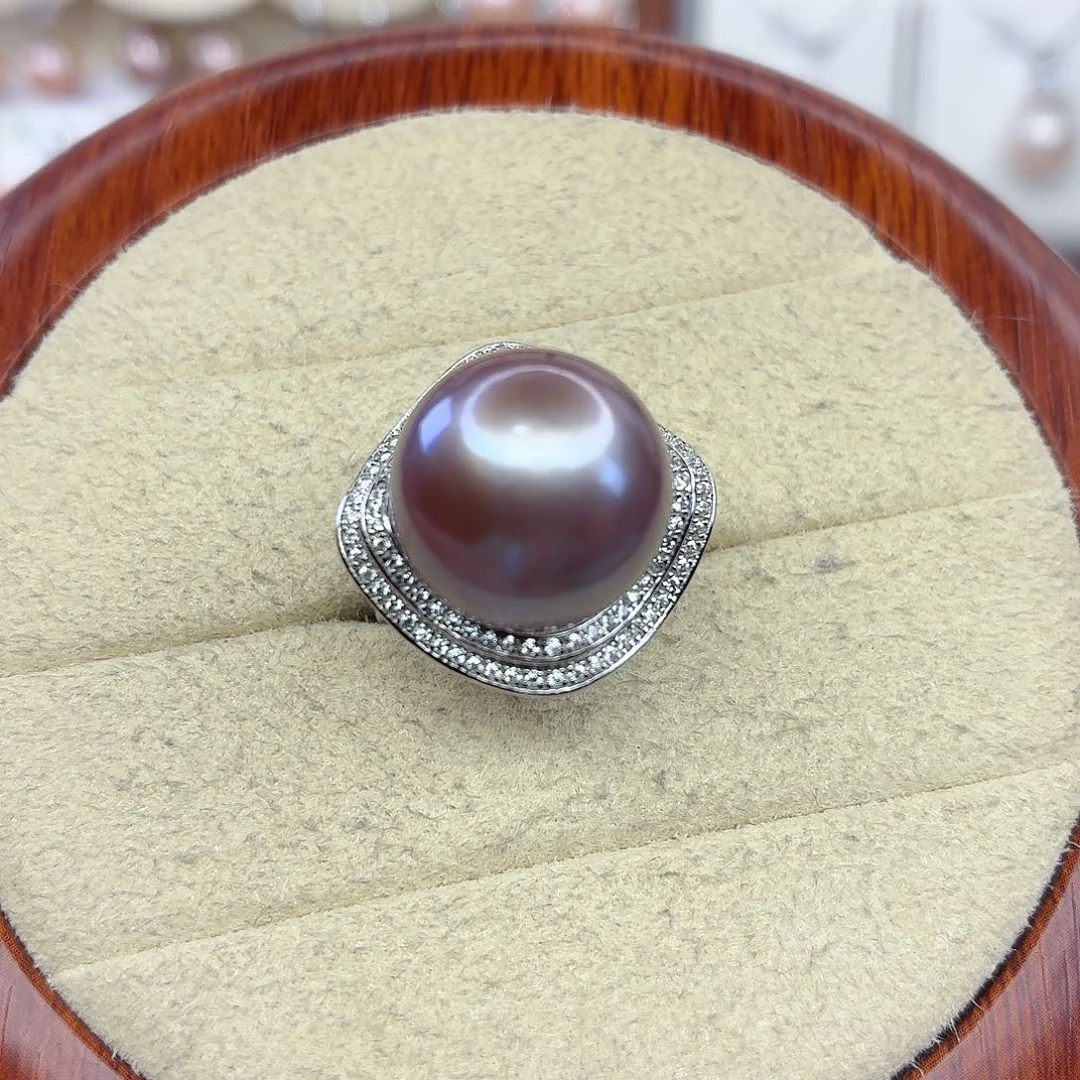 兔***了戒指淡水珍珠银S925镶嵌