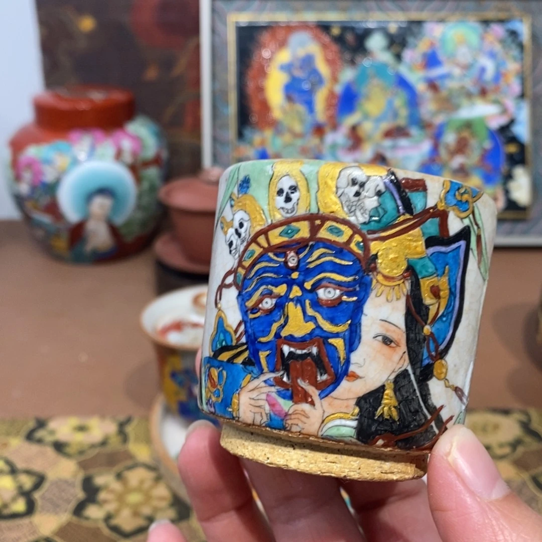 手工手绘扎吉拉姆茶杯