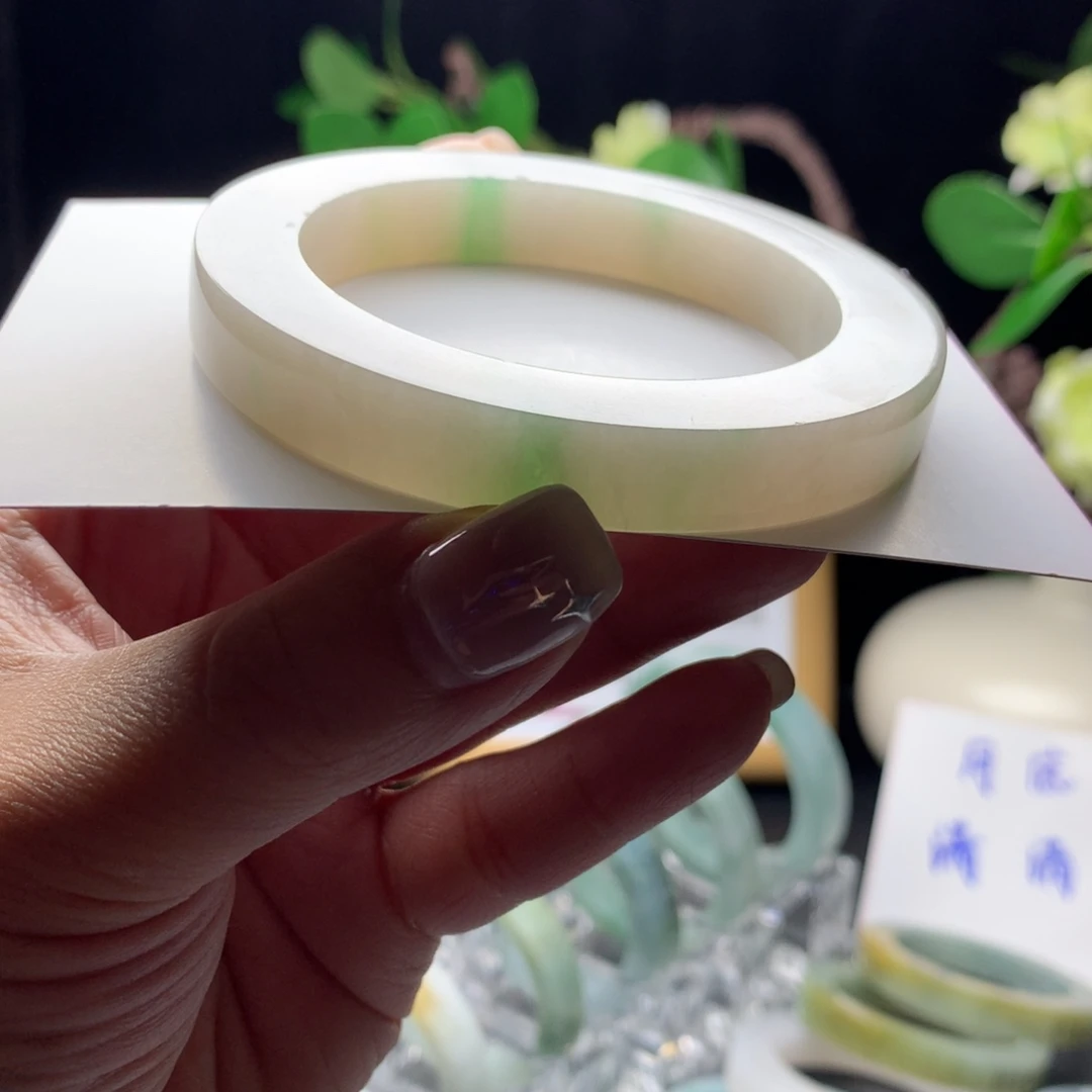 定制翡翠未镶嵌翡翠手镯56_63