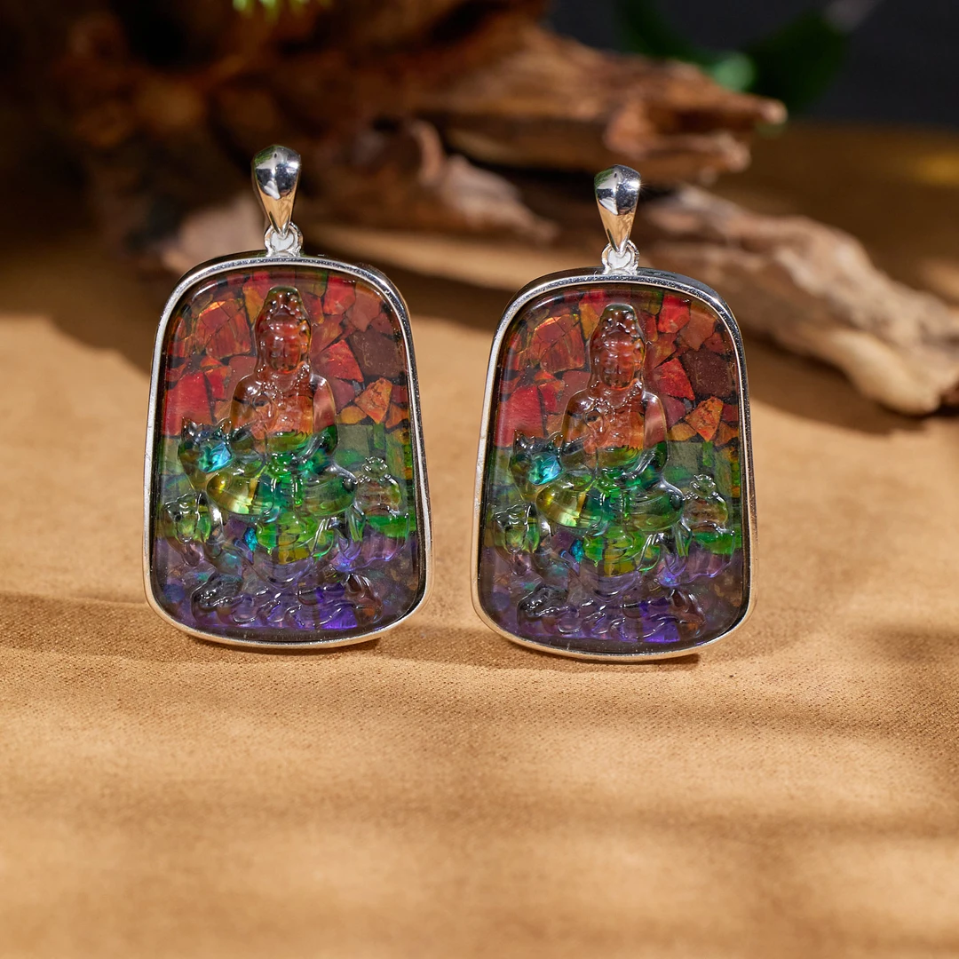 【歪歪】斑彩狐仙娘娘吊坠（李居明）（多样性发一）X-H2623