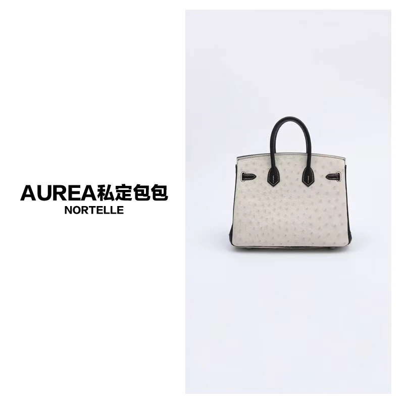 【欧欧私定】手工蜡线 鸵鸟皮 时尚百搭女式包 BK25cm