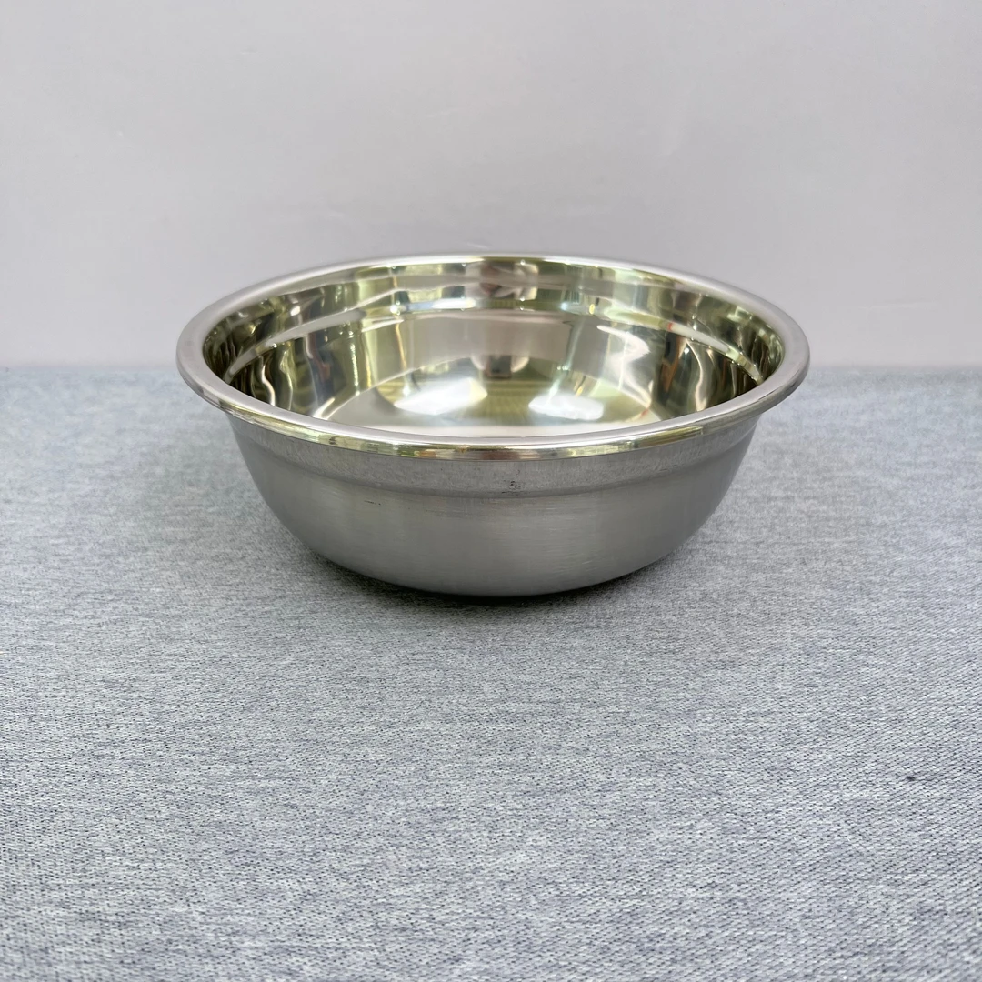 3-328 家用不锈钢盆 22*8CM 重约220G