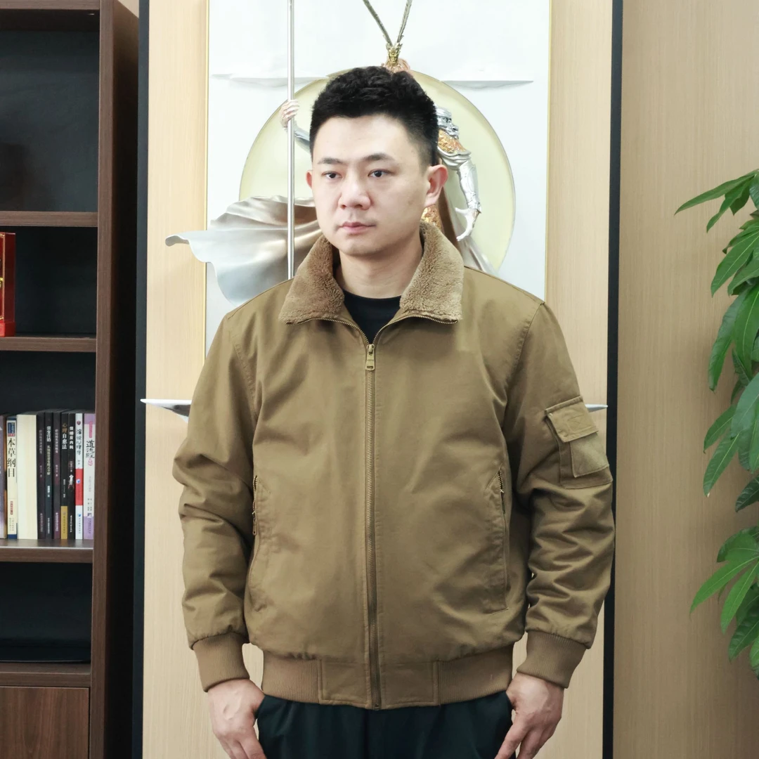 吉克金迪2025新款加绒B2轰炸机上校飞行服纯棉面料加绒内里8880