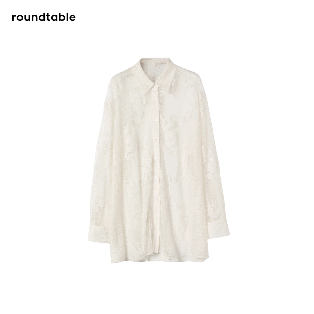 春季爆款气质百搭洋气蕾丝长袖衬衣镂空宽松上衣TFS3106003