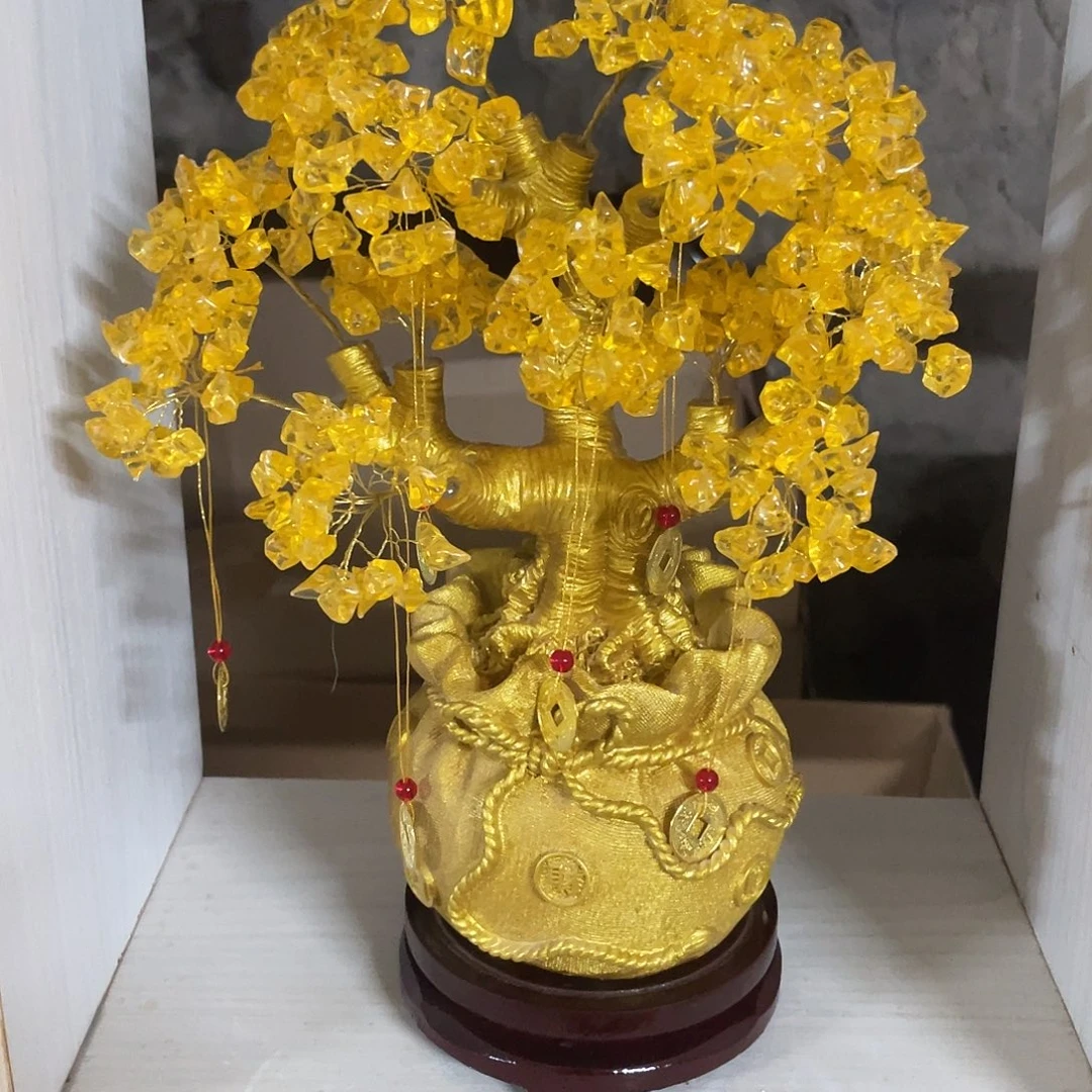有机玻璃发财树摆件111111