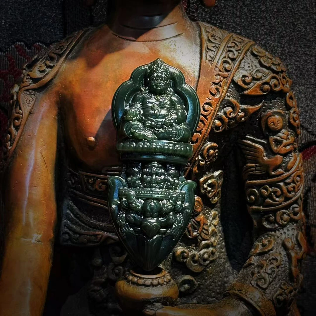 小天出品.招牌塔青特细诺拉普巴撅和田玉吊坠（多样性发一件）