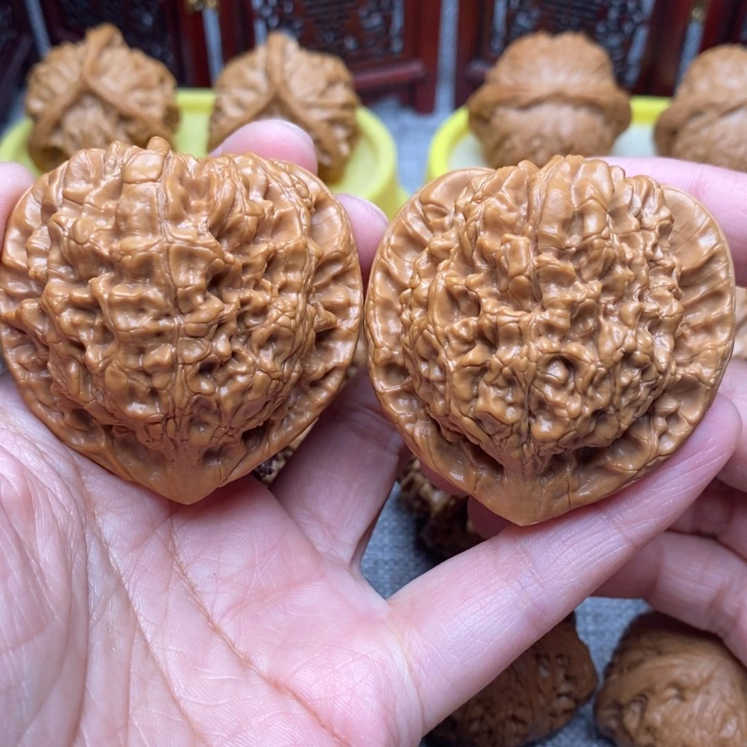 文玩核桃把件全品毕业桃心官帽50尺