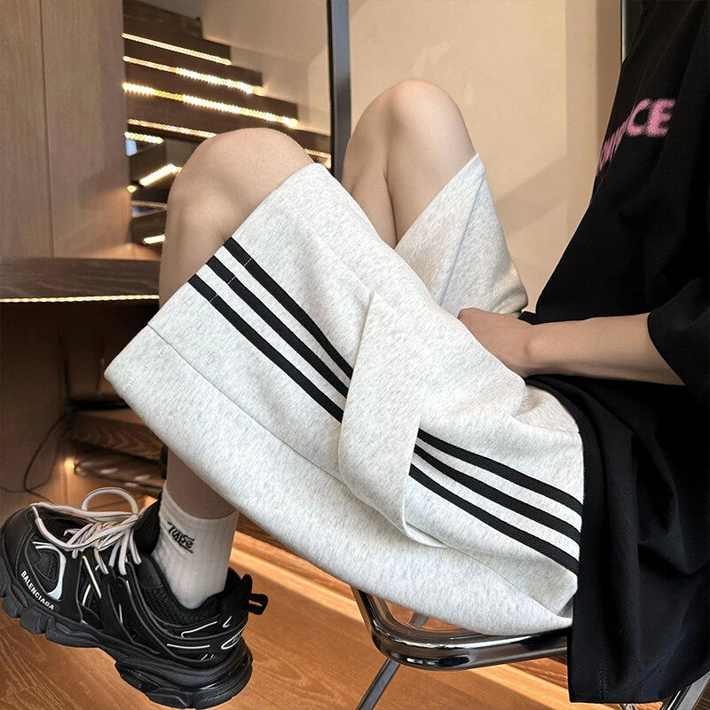 明尼凯运动短裤男夏季薄款潮牌阔腿休闲中裤宽松学生外穿五分裤