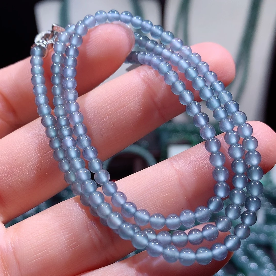 翡翠未镶嵌手链天然a货翡翠项链3.5