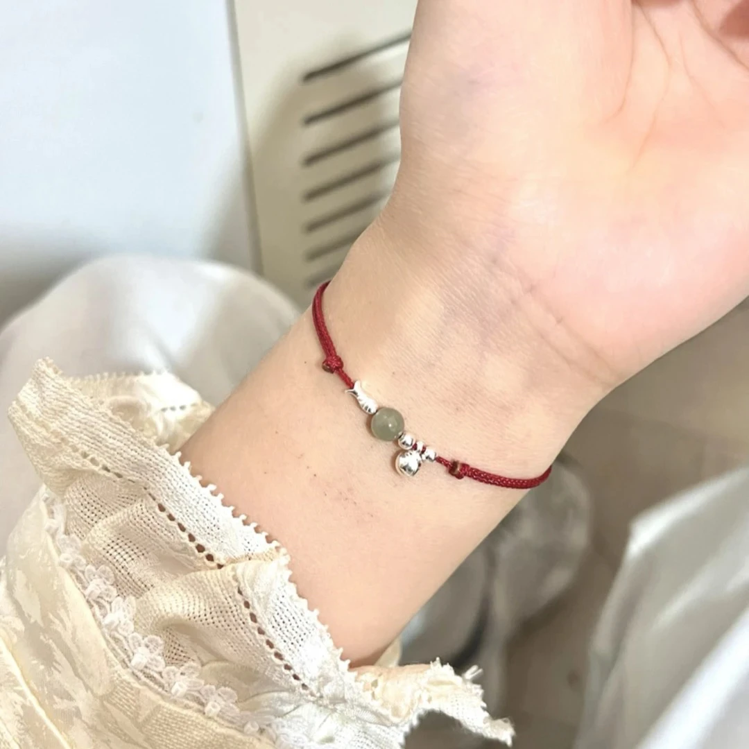 925银脚链 山西文创灵动小鱼锦鲤情侣闺蜜编织手链，脚链