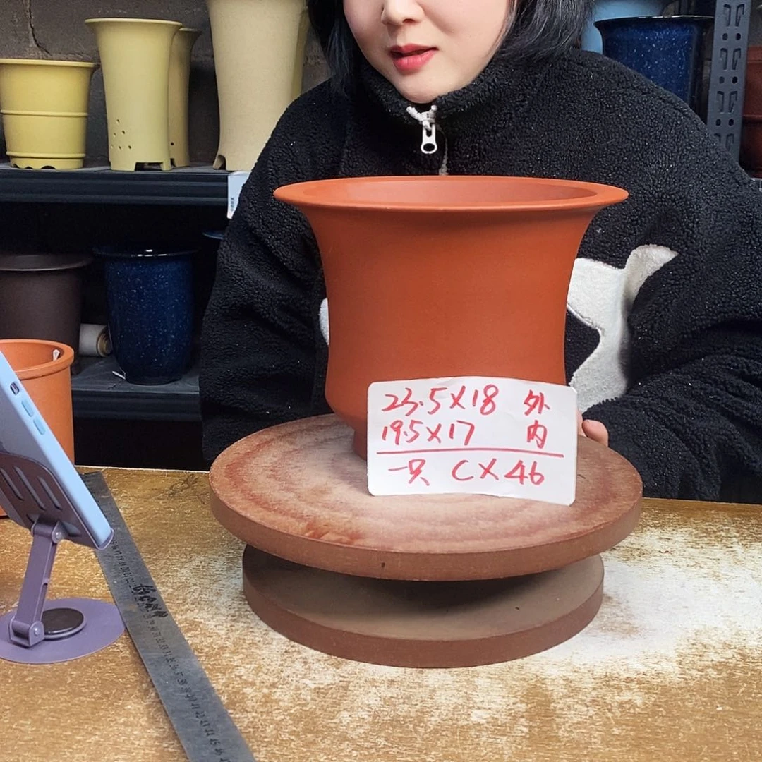 紫砂紫砂花盆一只CX46