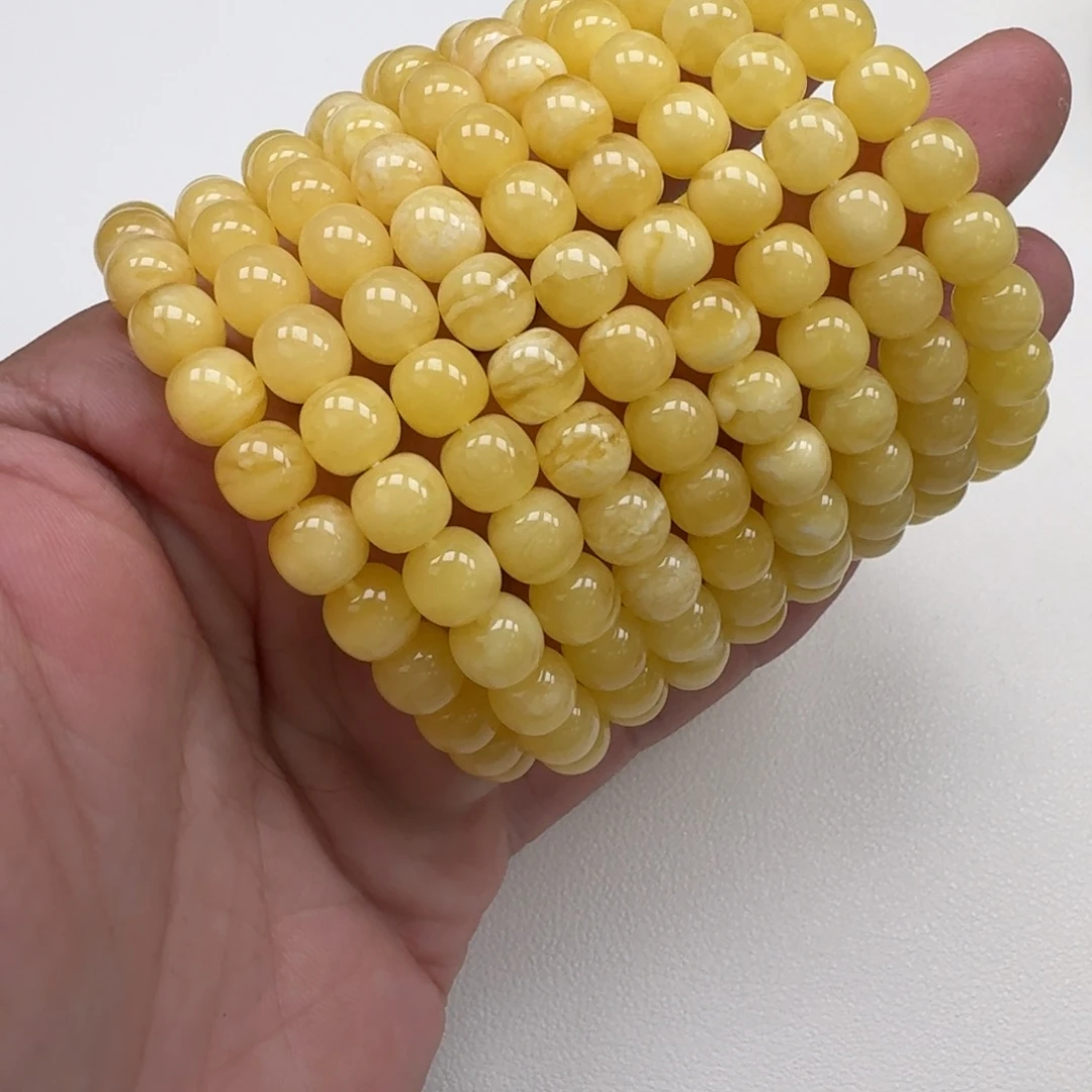 手链琥珀未镶嵌8mm多样性发其一