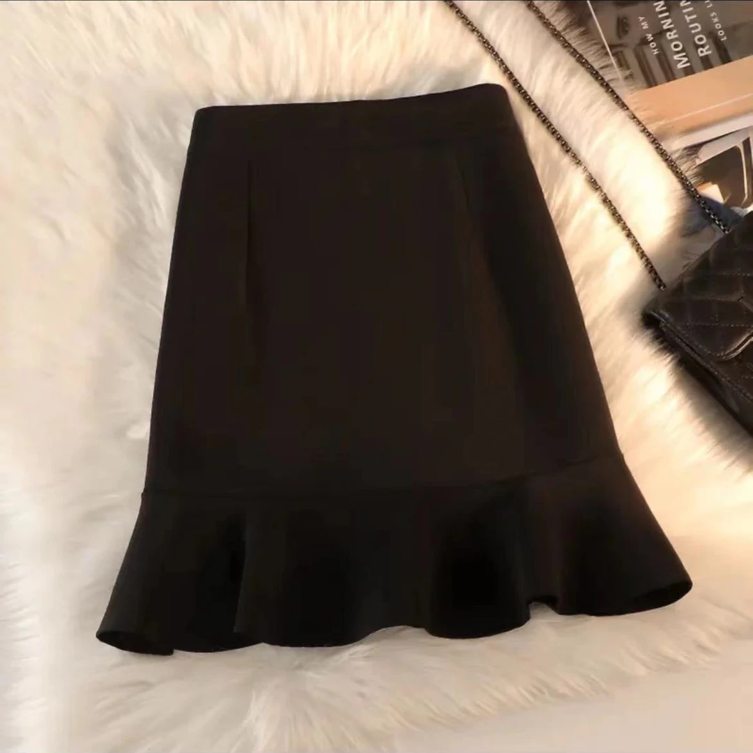 2025春秋新款高腰鱼尾裙显瘦A字大码半身裙气质显瘦时尚2113长52