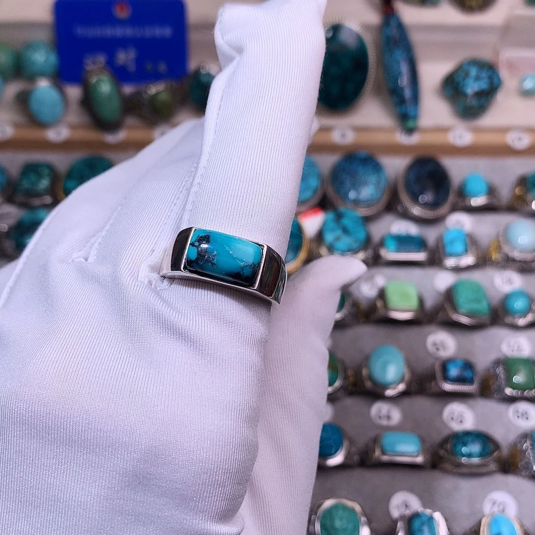 绿松石挂件银S925镶嵌?*