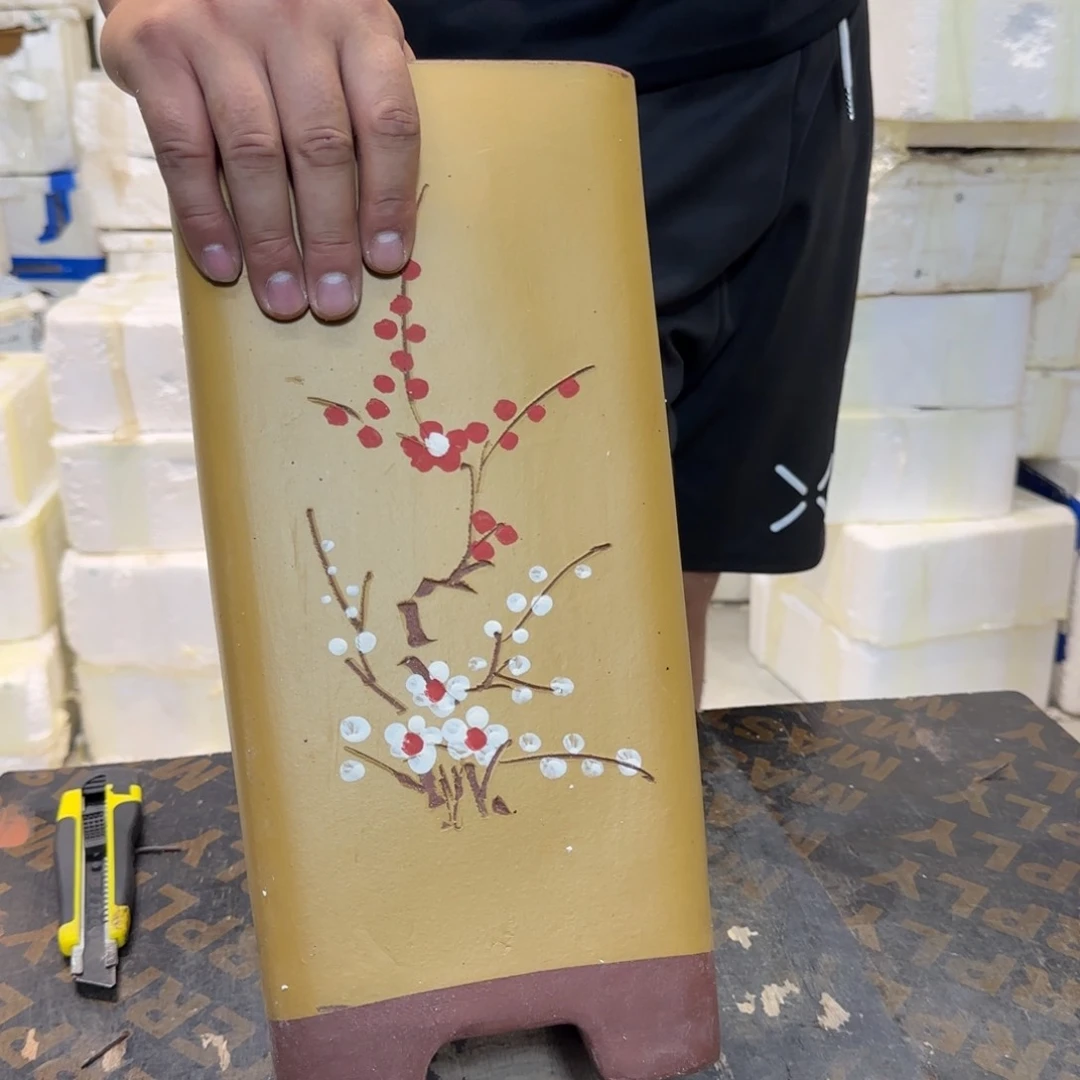 紫砂花盆口径14高度31